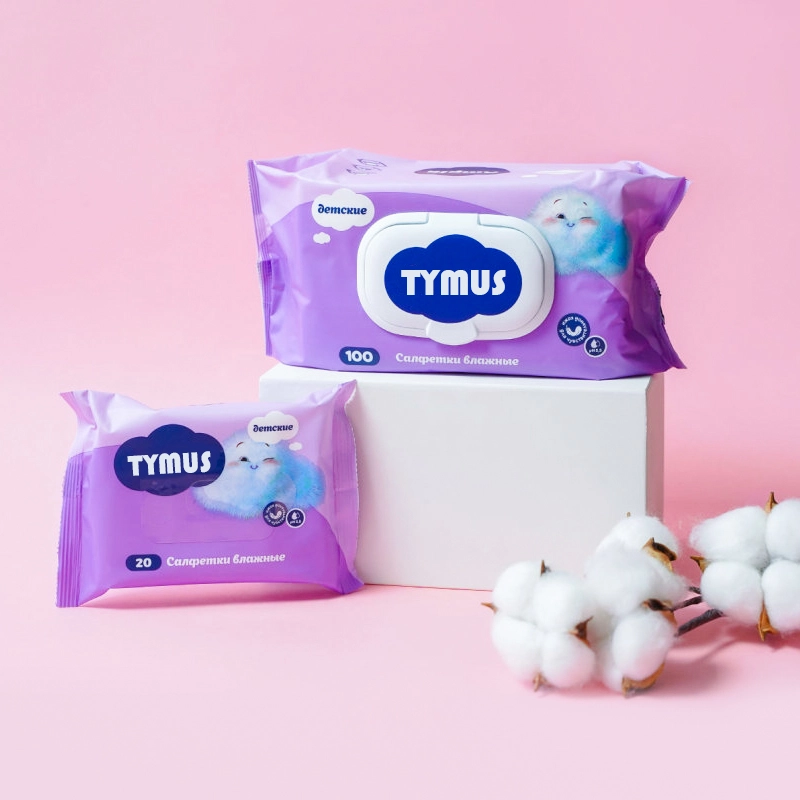 Spylbare våte våtservietter